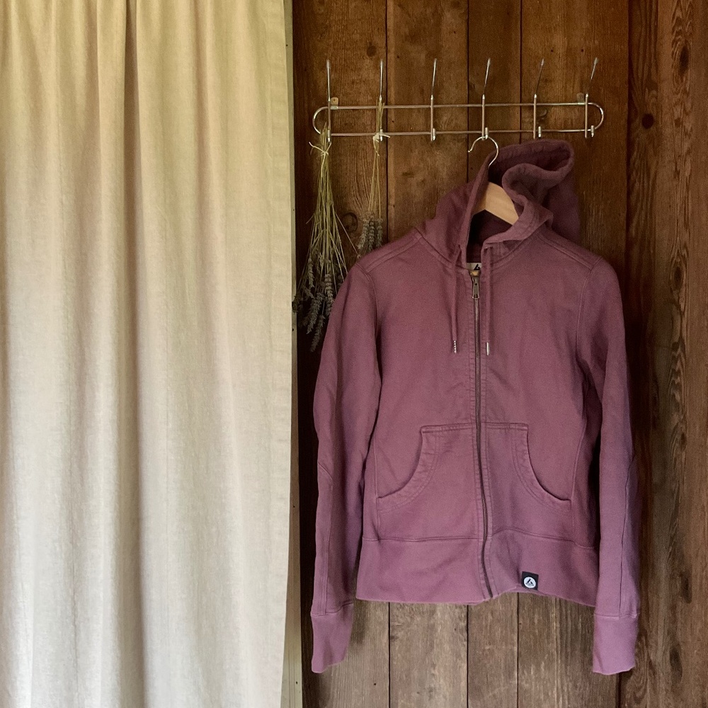 American Giant Women’s Classic Full Zip Hoodie Washed Port M